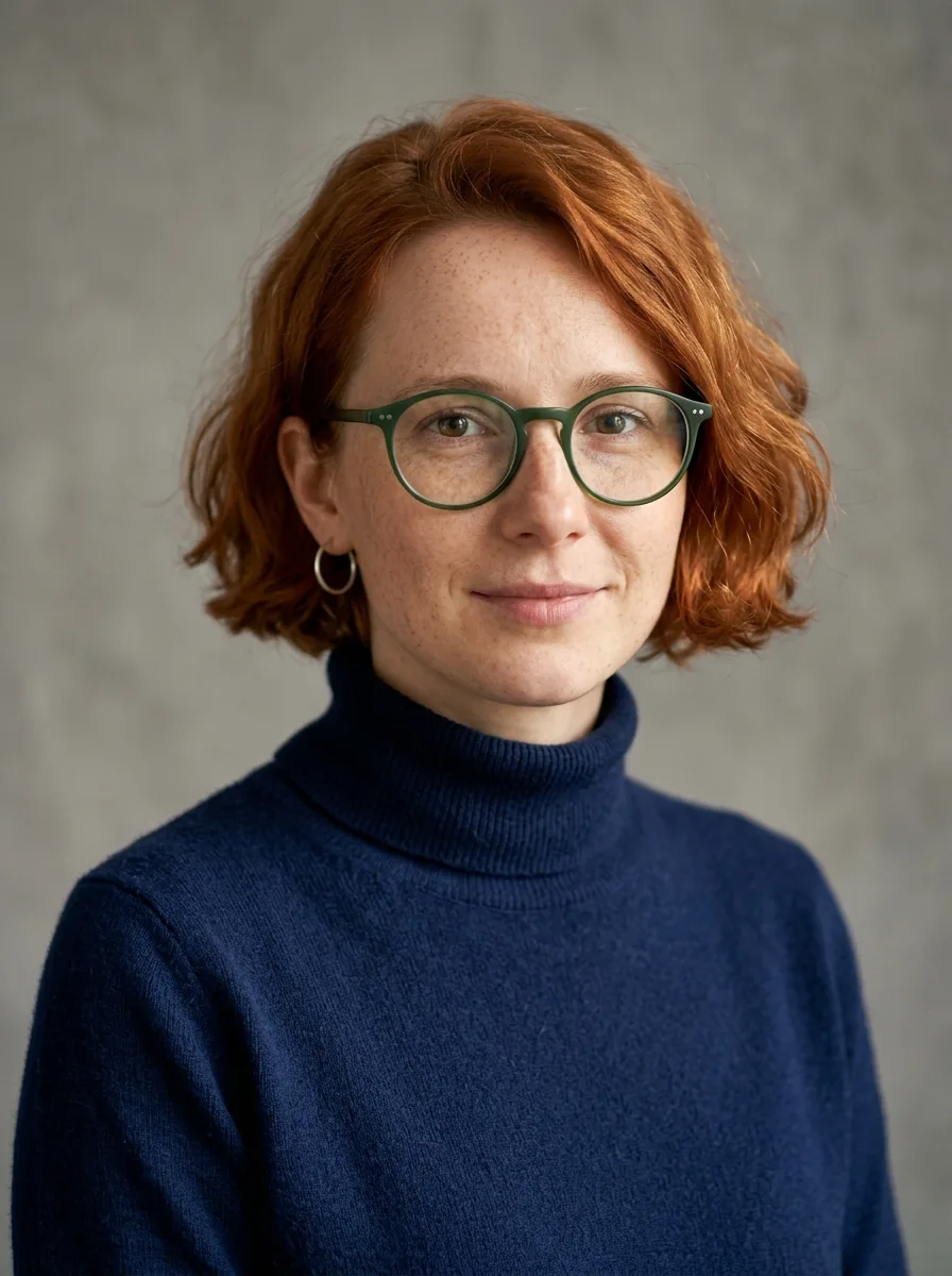 Nano Banana 2.1 — red-haired woman wearing green glasses
